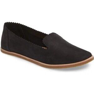 NEW UGG Vista Nubuck Leather Slip On Flat Scalloped Edge Solid Loafers Shoes 8